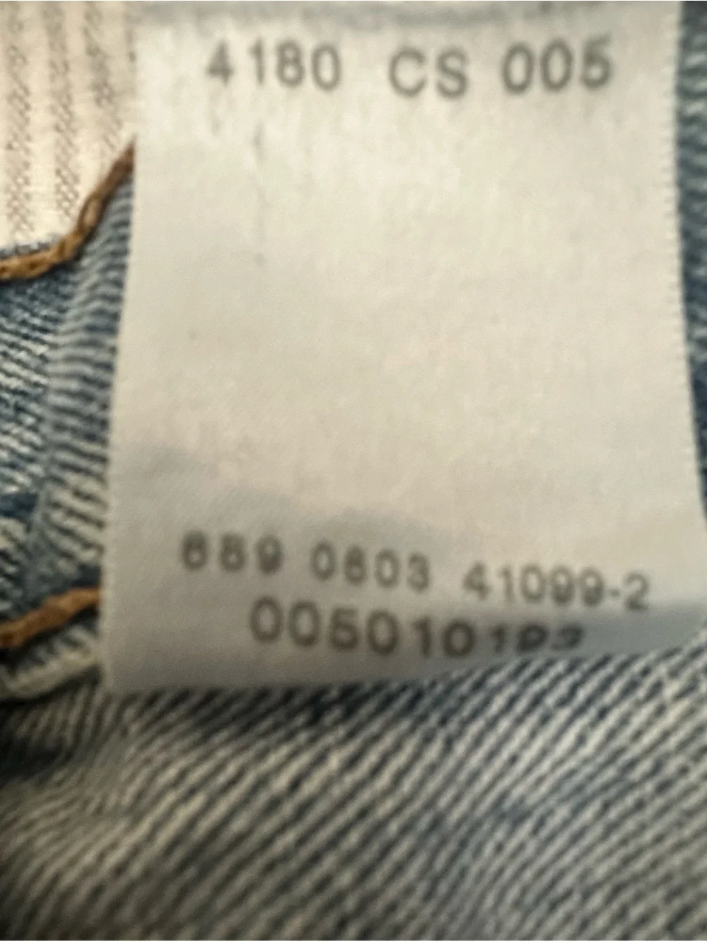 Levi's 501-0193 Straight Leg Button Fly Denim Jeans - Faded Blue 34/29